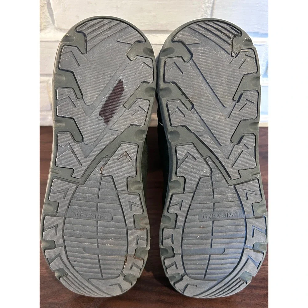 Lands End Kids Camo Snow Boots Green Camouflage Insulated Winter 7M Outdoor Boys
